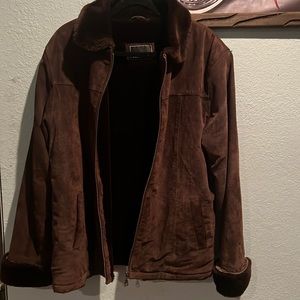 Brown suede jacket